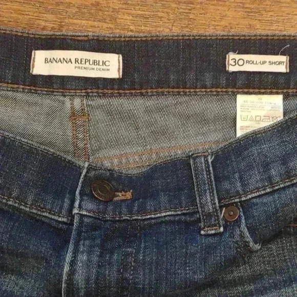 Banana Republic‎ roll-up short denim blue women's size 30 - Picture 4 of 5
